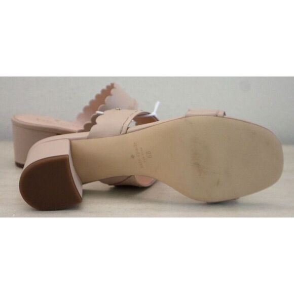 Kate Spade Women's Sz 6B Mauve Pink Chrissie Scalloped Trim Double Strap Sandals - Picture 4 of 10